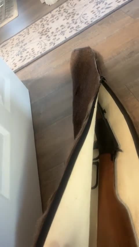 Gun case made from the hide of my first deer.